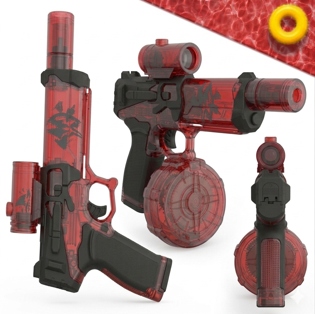 Pistola de Agua LED Recargable